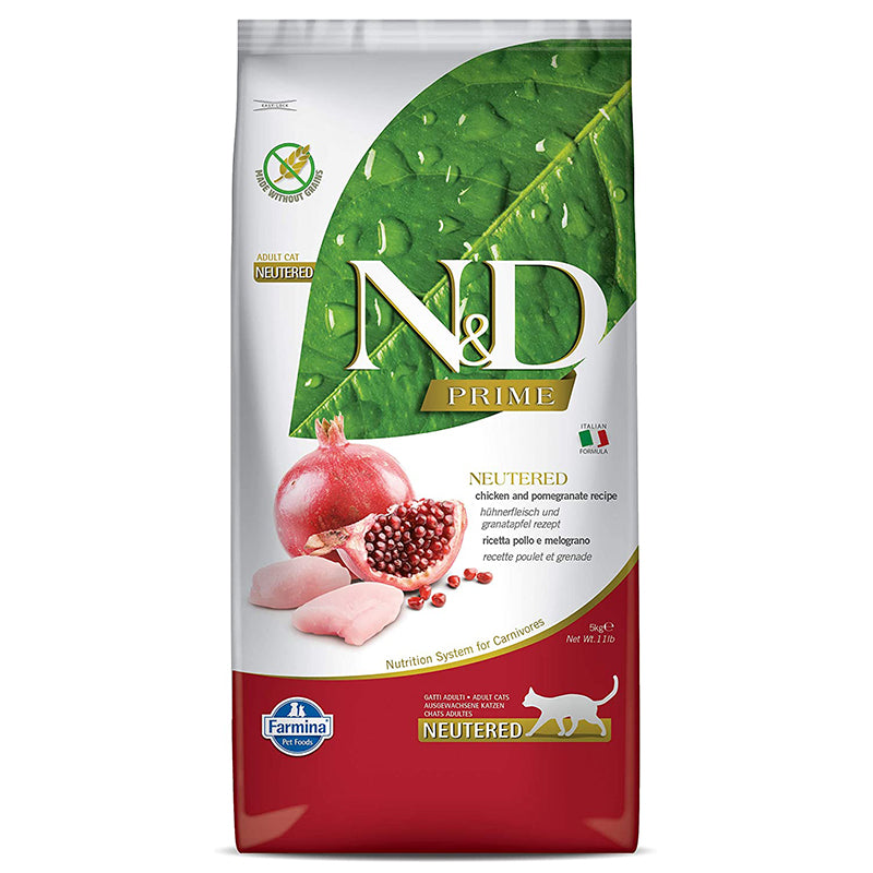 Farmina N&D Prime Neutered Adult Chicken & Pomegranate, Dry Cat Food