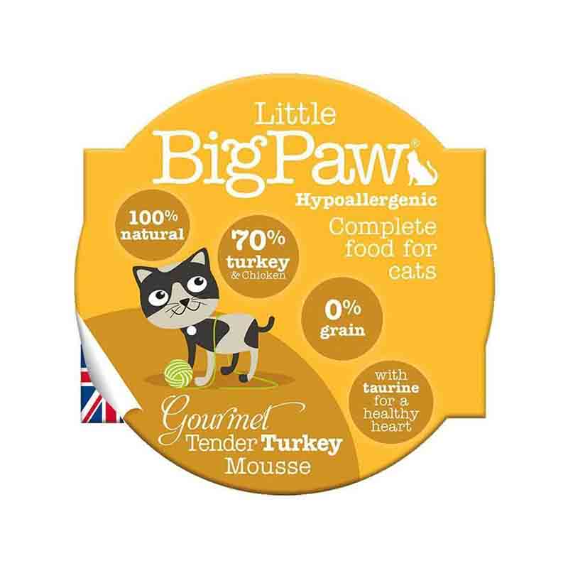 Little Big Paw Cat Gourmet, Tender Turkey Mousse