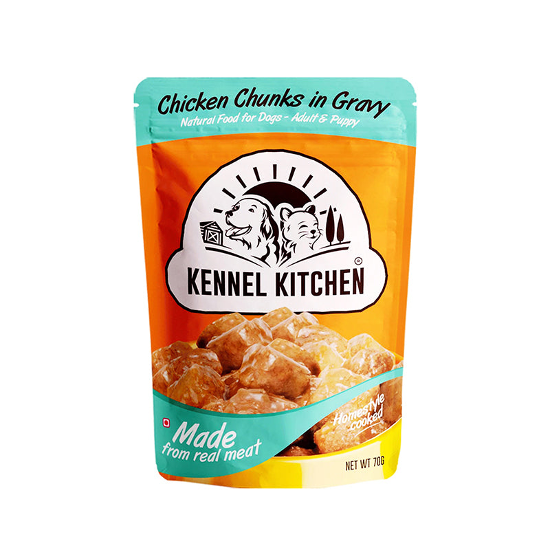 Kennel Kitchen Puppy Chicken Chunks in Gravy Wet Dog Food, 70 g