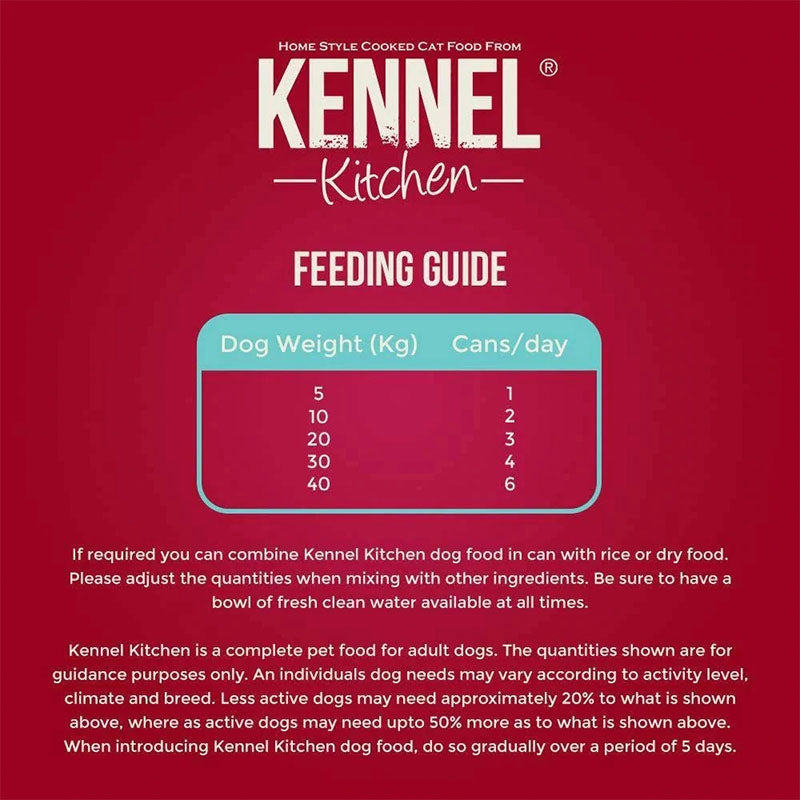 Kennel Kitchen Adult Lamb Dinner with Tuna Wet Dog Food, 400 g