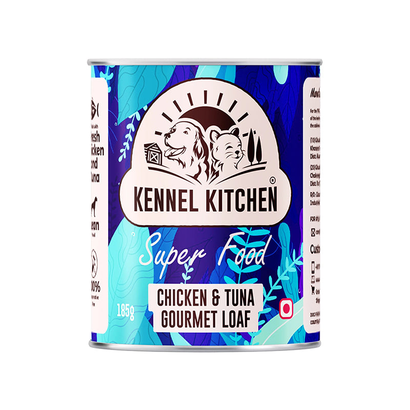 Kennel Kitchen Puppy Chicken & Tuna Gourmet Loaf Wet Dog Food, 185 g