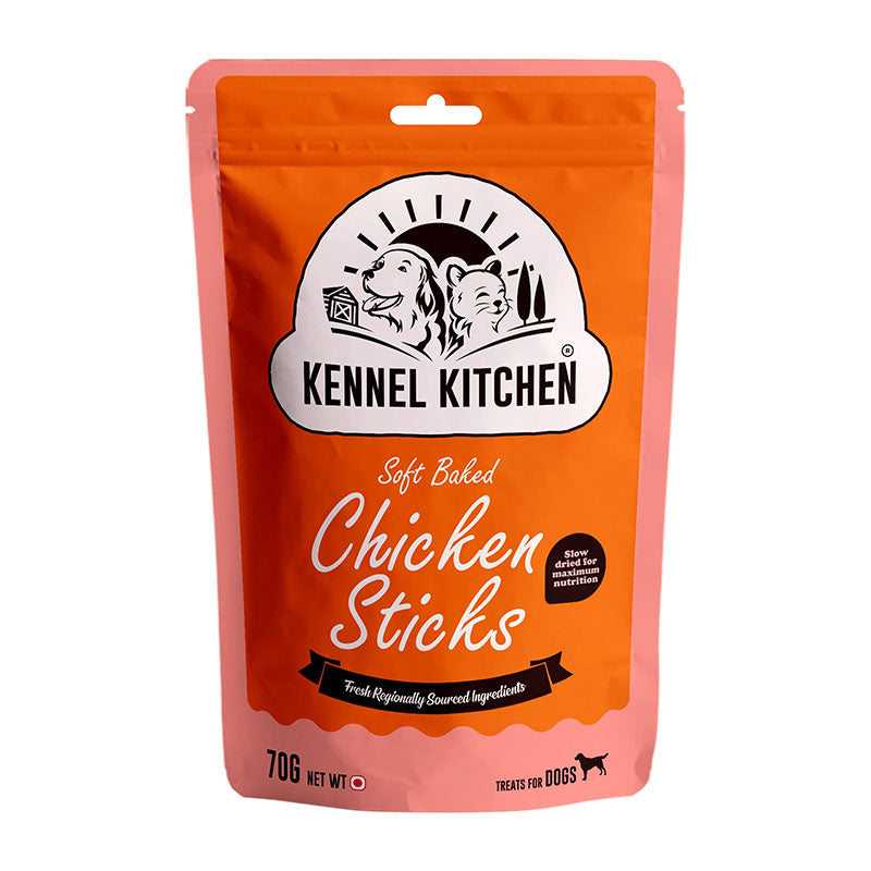 Kennel Kitchen Adult & Puppy Soft Baked Chicken Sticks Treats for Dogs and Puppies, 70g