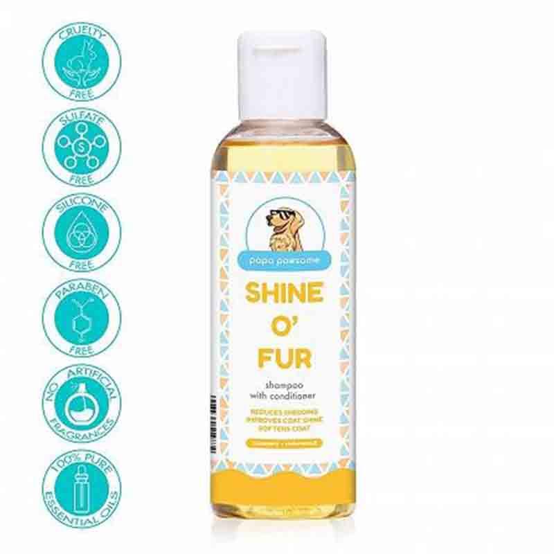 Papa Pawsome Shine O' Fur Shampoo with Conditioner for Dog
