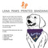 Lana Paws Pawtterhead Adjustable Dog Bandana/Scarf, Brown Gradient