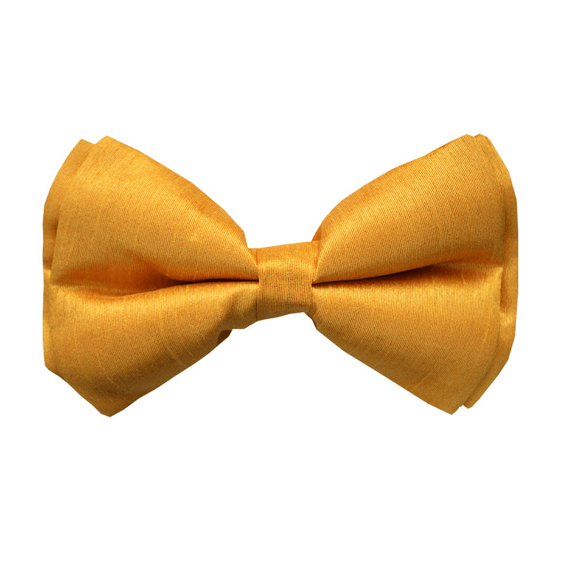 Lana Paws Mustard Adjustable Silk Dog Bowtie, Yellow