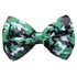 Lana Paws Camouflage Adjustable Dog Bowtie, Green and White