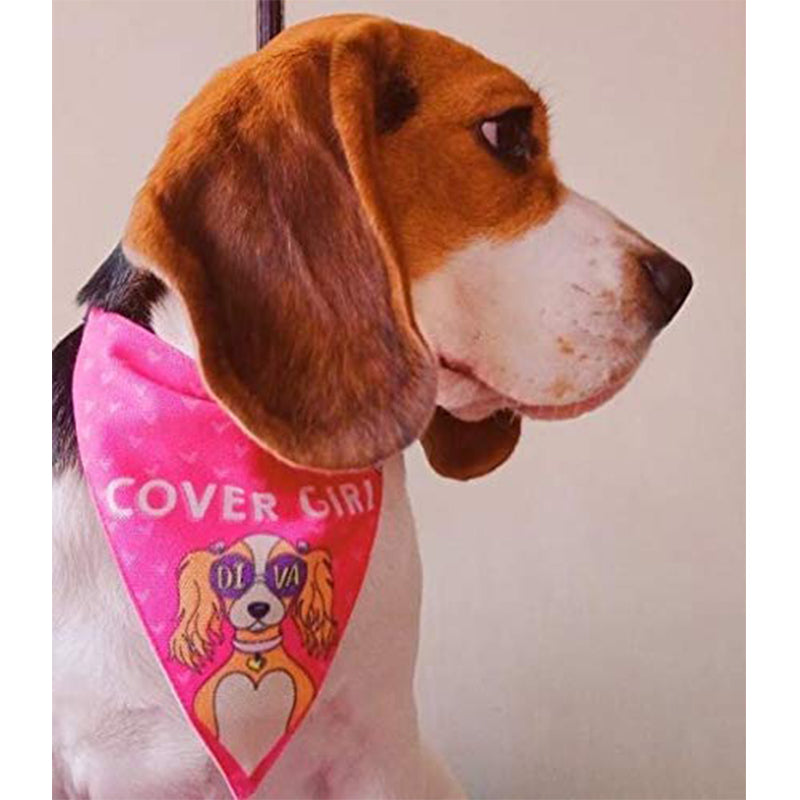 Lana Paws Diva-Cover Girl Adjustable Dog Bandana/Scarf, Pink