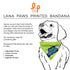 Lana Paws Fart Factory Adjustable Dog Bandana/Scarf, Yellow