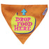 Lana Paws Drop Food Here Adjustable Dog Bandana/Scarf, Orange