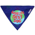 Lana Paws World's Best Dog Adjustable Dog Bandana/Scarf, Blue