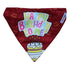 Lana Paws Happy Birthday To Me Adjustable Dog Bandana/Scarf, Wine