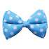 Lana Paws Adjustable Classic Polka Dots Dog Bowtie, Blue and White