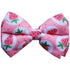 Lana Paws Adjustable Strawberry and Cream Dog Bowtie, Pink and White