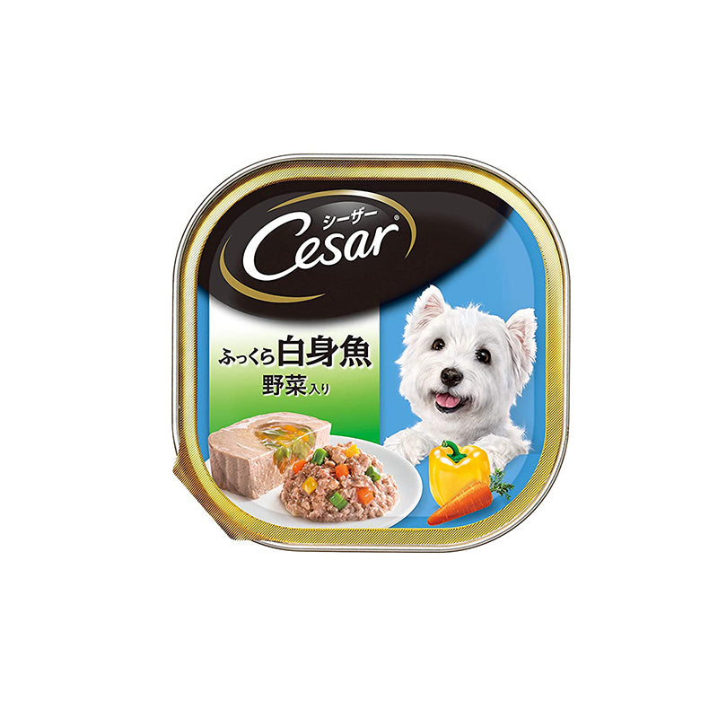Cesar Adult Tuna with White Meat Fish & Vegetables Premium Wet Dog Food 100 g
