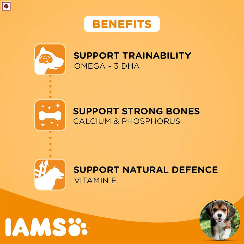 IAMS Proactive Health Smart Puppy Small and Medium Breed (<1 Yrs) Chicken, Dry Dog Food