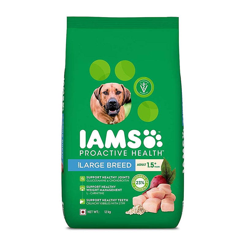 IAMS Proactive Health Adult Large Breed Dogs (1.5+ Yrs) Dry Dog Food, 12 kg