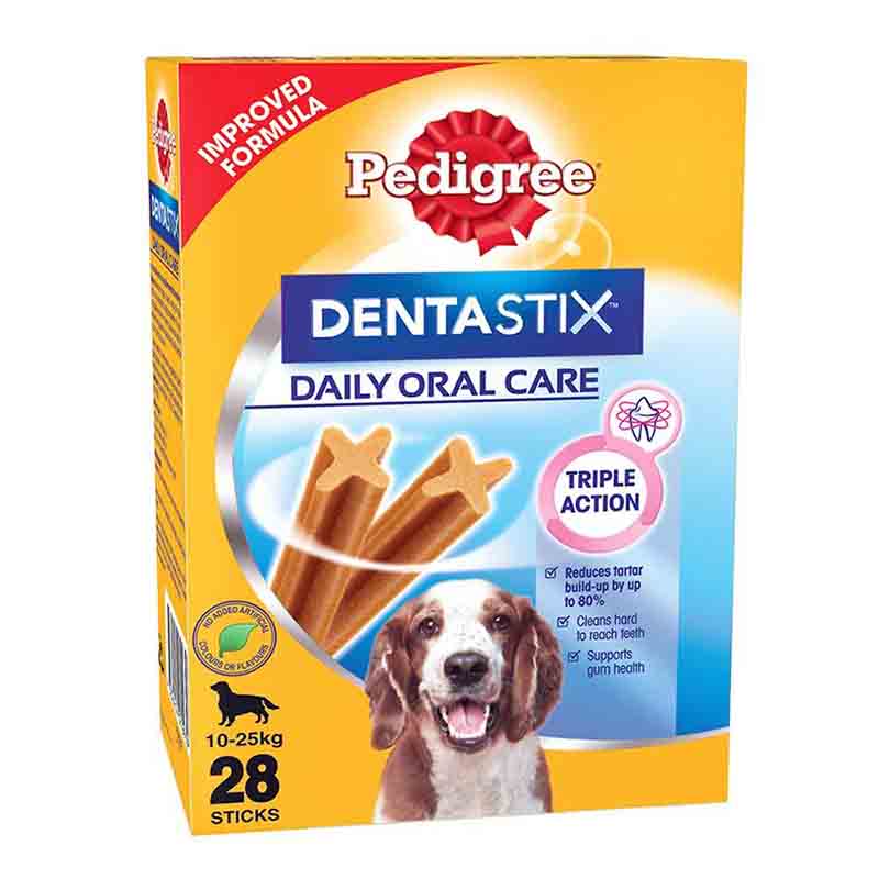Pedigree Dentastix Daily Oral Care Treats for Medium Breed Dog (10-25 kg), 180 g (7 Chew Sticks)