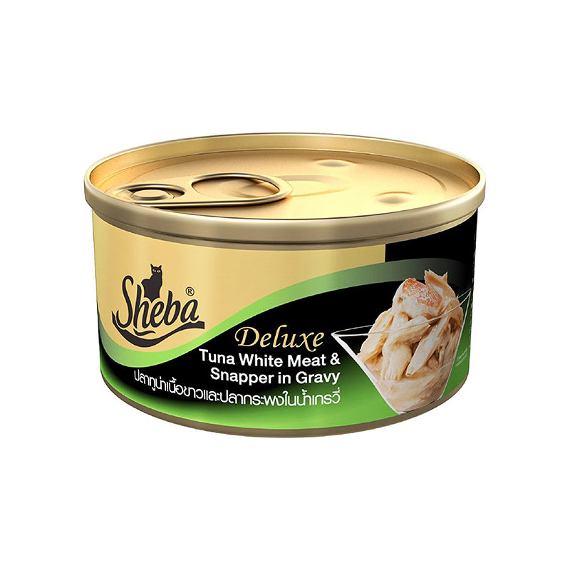 Sheba Tuna White Meat and Snapper in Gravy Adult Wet Cat Food, 85 g