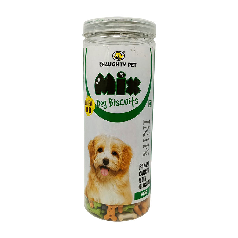 Naughty Pet Mix-Veg Mini, Wheat Free Biscuit for Dogs