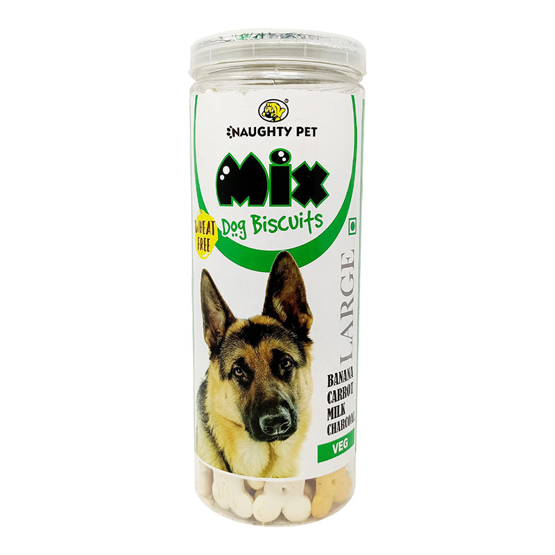 Naughty Pet Mix-Veg Large, Wheat Free Biscuit for Dogs