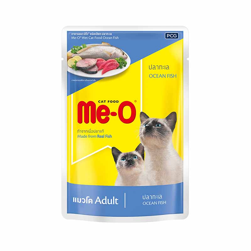 Me-O Adult Ocean Fish Flavour Wet Cat Food 80 g (Pack of 12 Pouches)