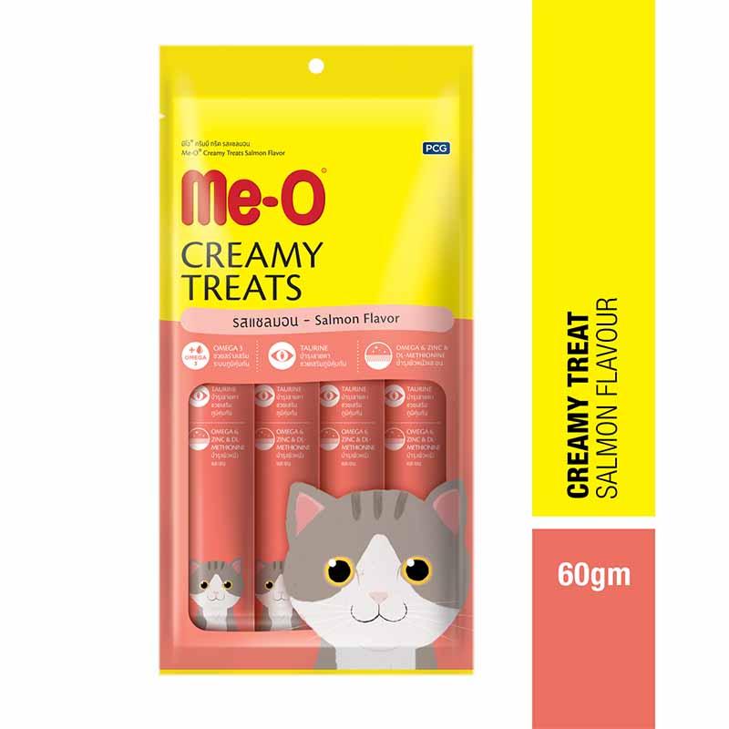 Me-O Salmon Flavour Creamy Treats for Cats 60 g (Pack of 12)