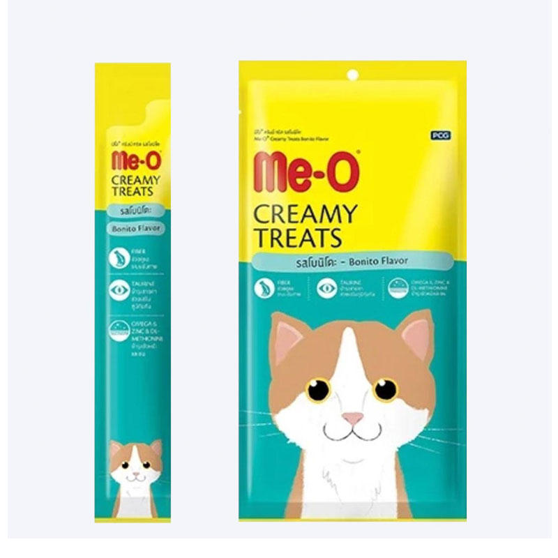 Me-O Creamy Cat Treats - Bonito, 60 g (Pack of 12)