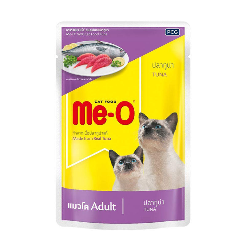 Me-O Adult Tuna Wet Cat Food Pouch, 80 g