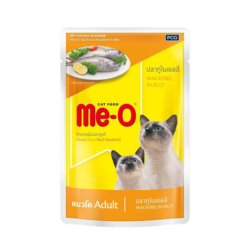 Me-O Adult Mackerel Wet Cat Food Pouch, 80 g