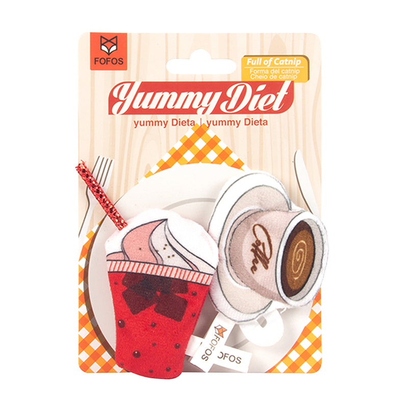 FOFOS Yummy Diet Ice Cream and Coffee, Cat Toy