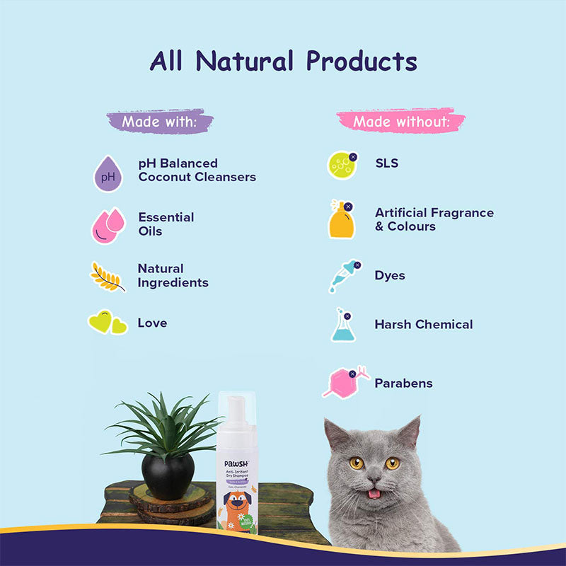 Pawsh Purrfect Cat Dry Shampoo - 120 ml
