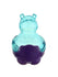 GiGwi Suppa Puppa Hippo Squeaky Rubber Dog Chew Toy, Blue and Purple, Small