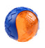 GiGwi Ball Squeaker Toy for Dog, Transparent Blue and Orange, Small