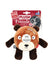 GiGwi Plush Friendz Toy - Bear with Foam Rubber Ring and Squeaker for Dog, Brown, Medium