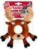 GiGwi Plush Friendz Toy - Deer with Foam Rubber Ring and Squeaker for Dog, Brown, Medium