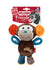 GiGwi Plush Friendz Toy - Monkey with Squeaker, Brown for Dog, Medium