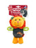 GiGwi Plush Friendz Toy - Lion with Squeaker, Yellow for Dog, Medium