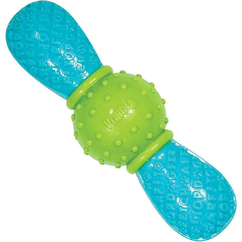 KONG Core Strength Bow Tie Dog Toy, Blue-Green