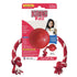 KONG Ball Super Durable Formula Dog Toy with Rope, Red, Small
