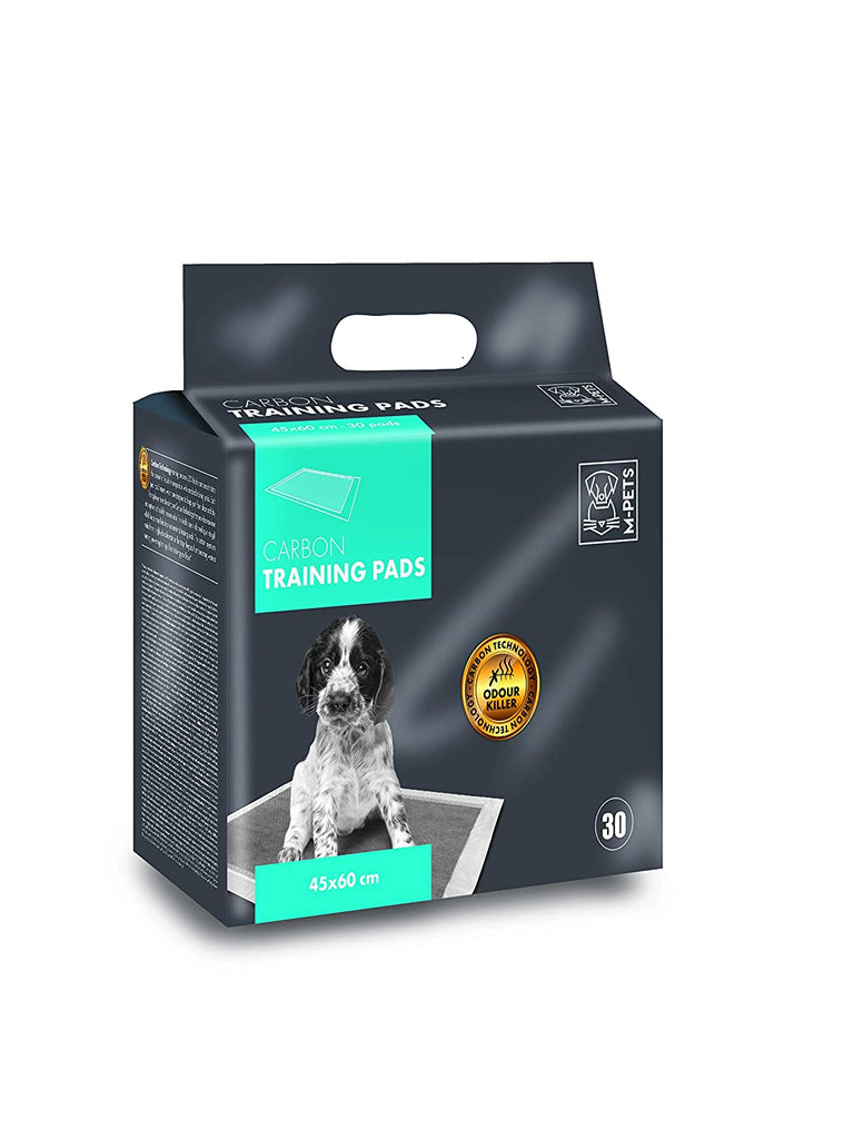 M-Pets Carbon Training Dog Pads, 45 x 60 cm, (30 Pcs), Grey