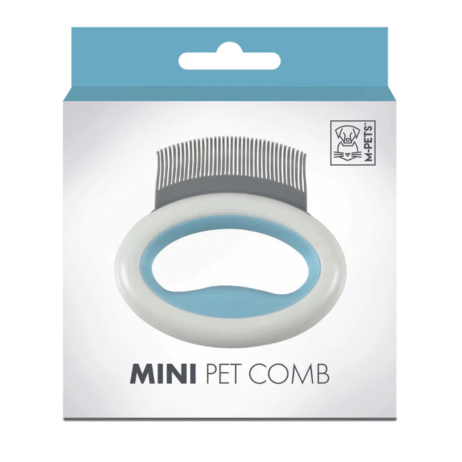 M-Pets Mini Pet Comb for Dogs and Cats, Blue