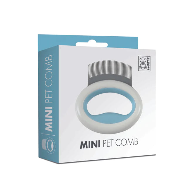 M-Pets Mini Pet Comb for Dogs and Cats, Blue