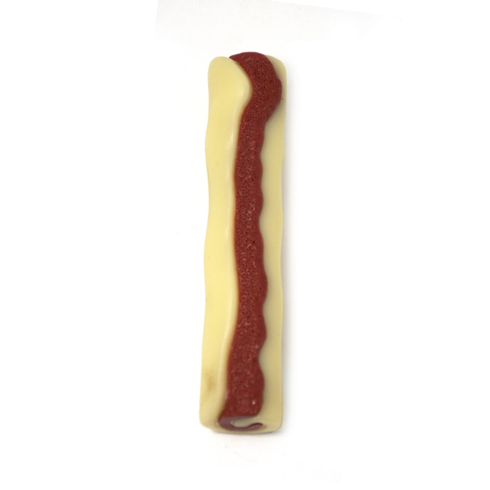 Nylabone Essentials Power Chew Rawhide Alternative Chicken Flavour Roll toy for Dog, Orange and White, Small