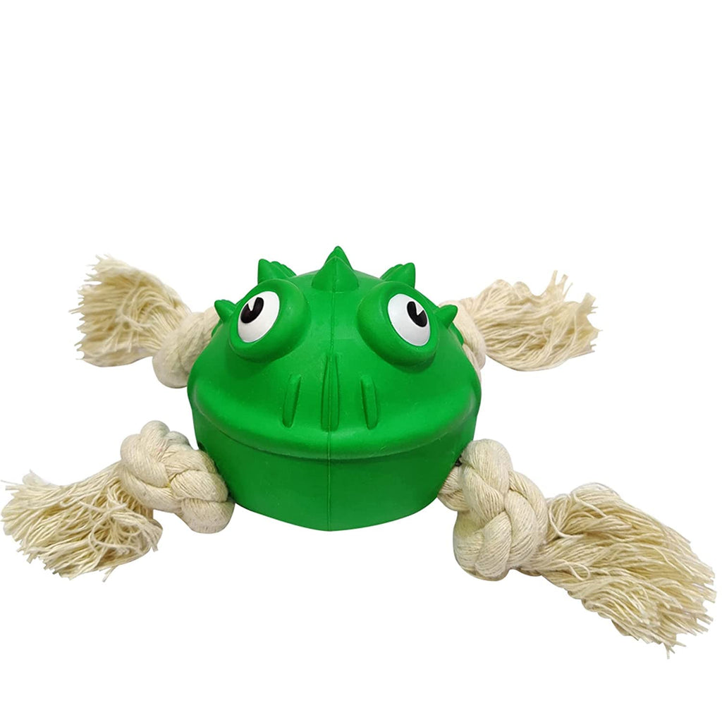 Pawsindia, THE MIGHTY TOAD Green Color Toy for Dog