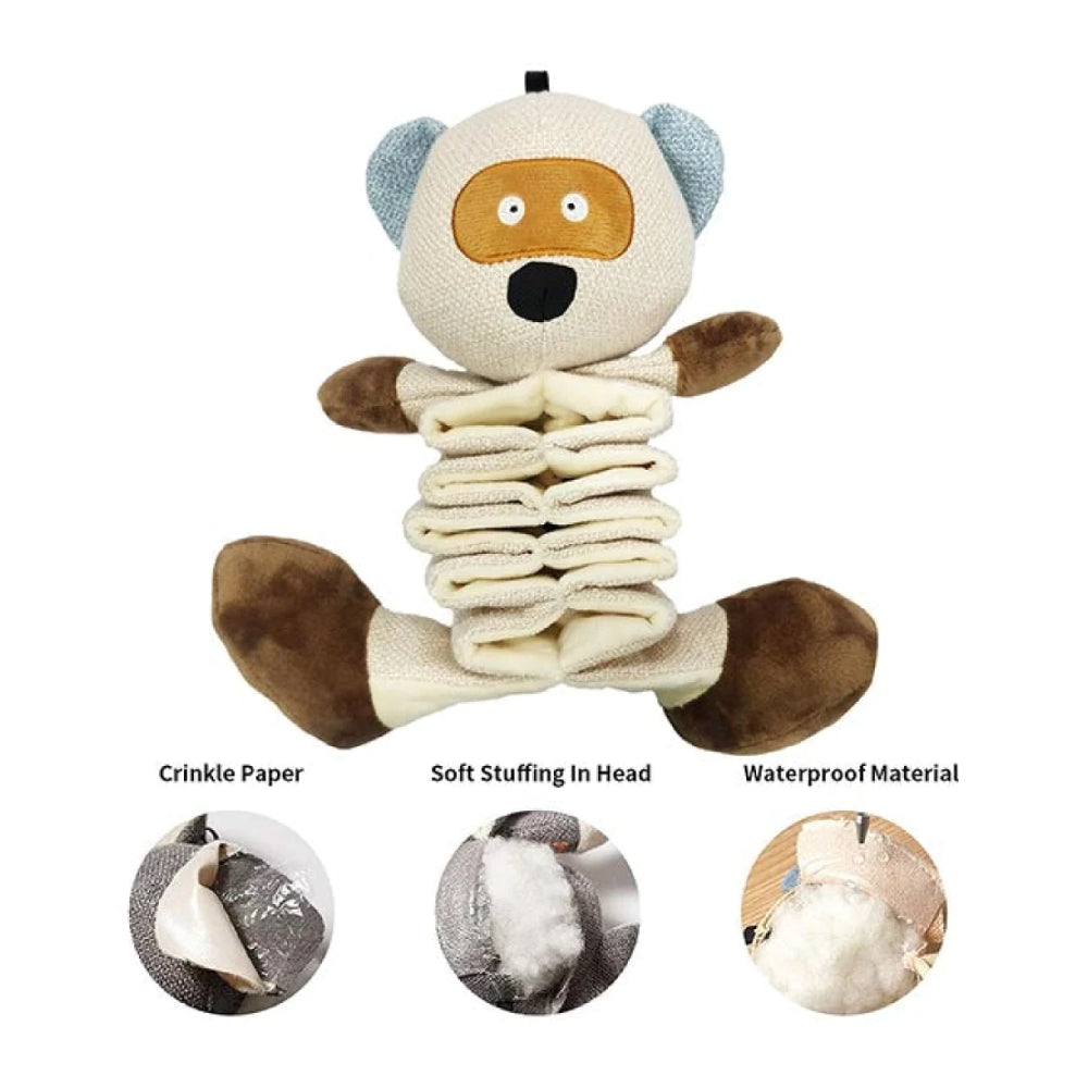 Pawsindia, Enlarge the Teddy, Cream & Dark Brown Color Toy for Dog