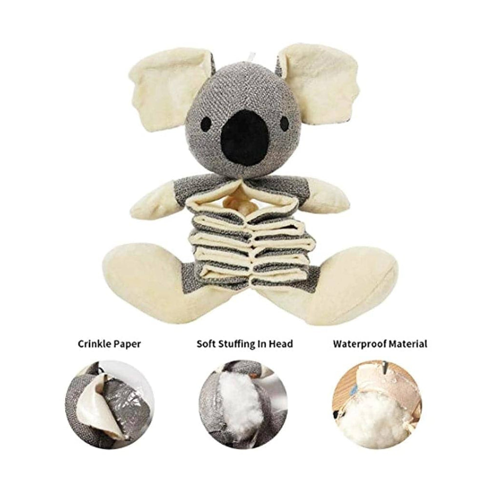 Pawsindia, Enlarge Koala, Grey & White Color Toy for Dog