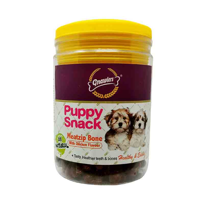 Gnawlers Meat Zip Jar for Puppies