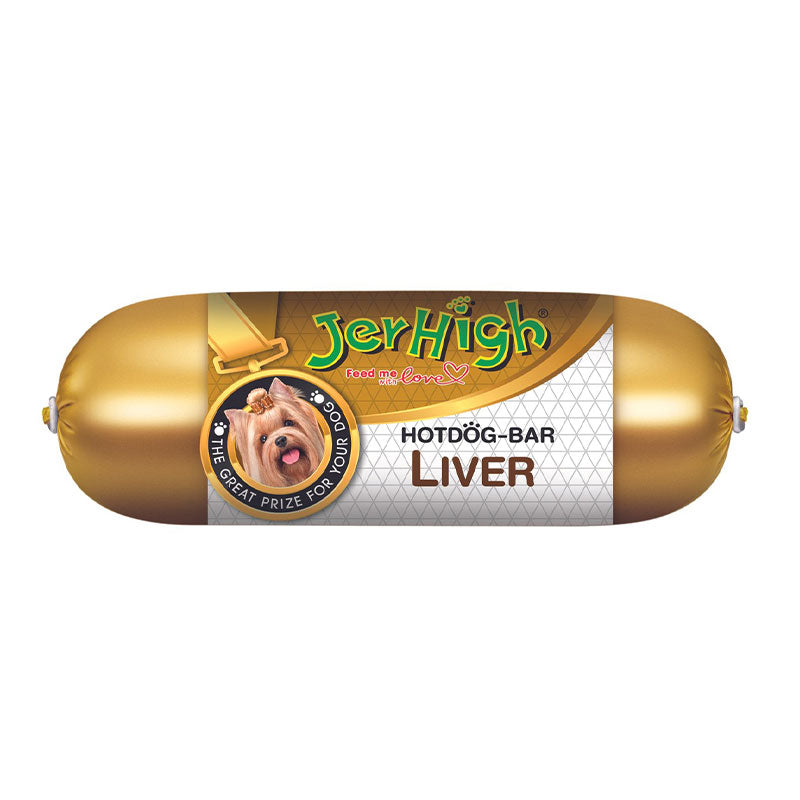 Jerhigh Hotdog Liver Bar Dog Treats, 150 g (Pack of 12)