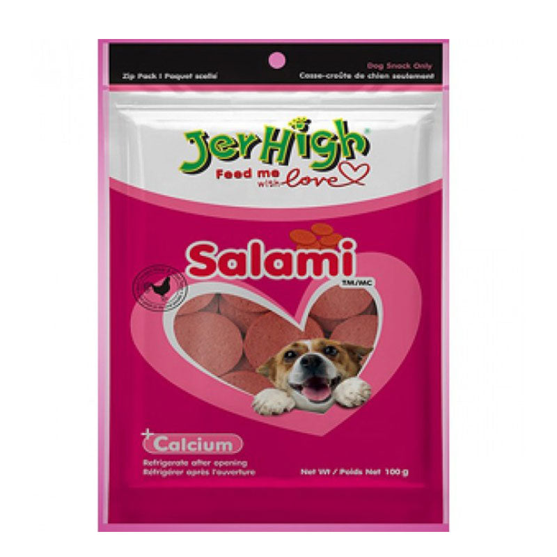 JerHigh Salami Dog Treats, 100 g