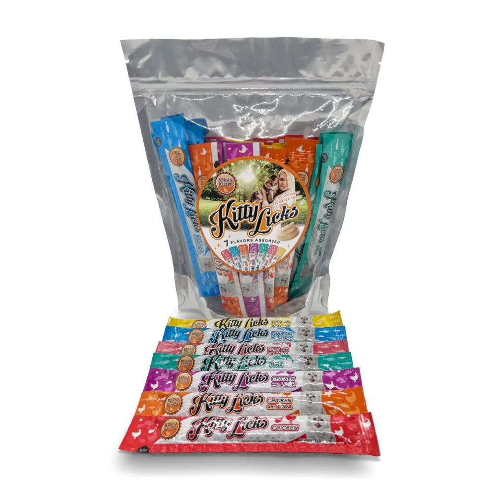 Kitty Licks, 7 in 1 Assorted Flavours, 35 Tubes